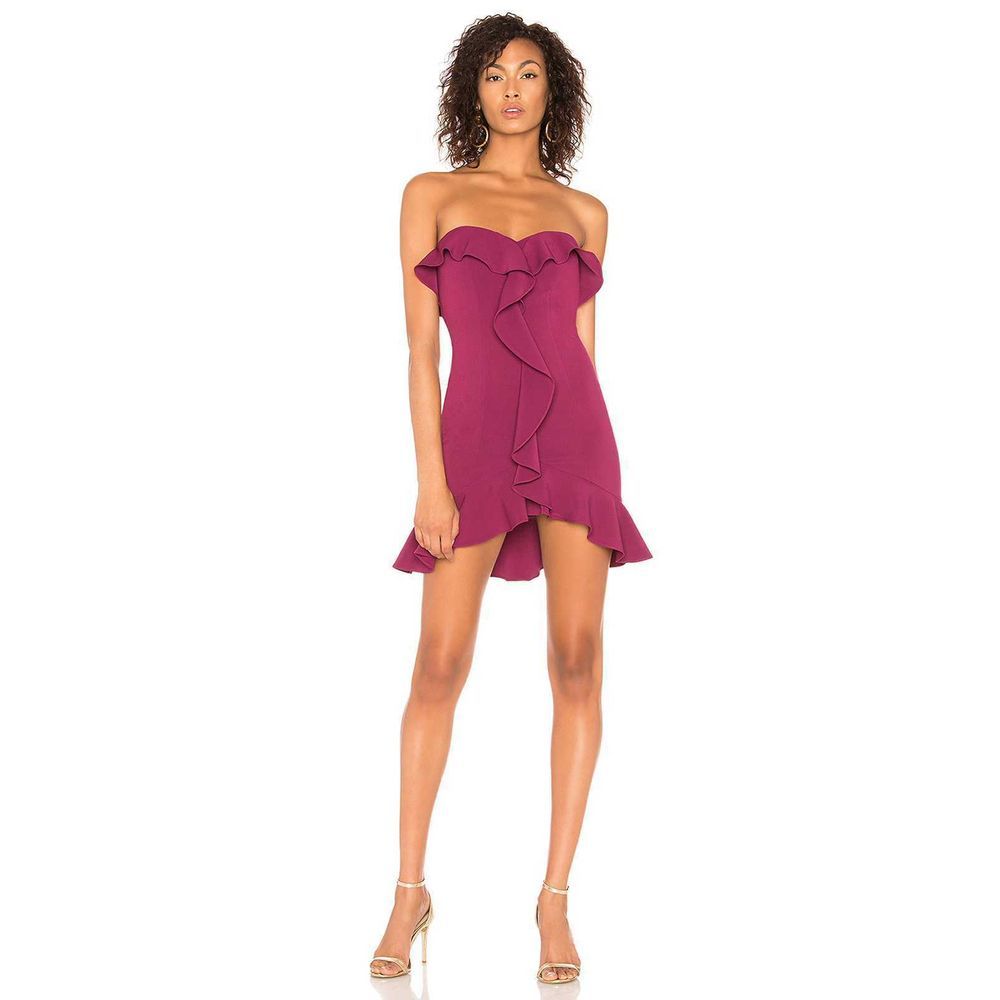 LIKELY Chriselle Ruffle Strapless Mini Dre…